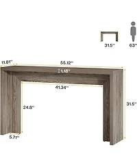 Tribesigns Media Console, 55-Inch Wooden Sofa Table with Storage for Entryway, Foyer, Hallway, Living Room