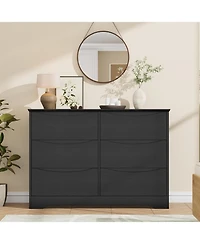 gaomon Wooden Dresser with Drawers, Tall Modern Closet with Deep Storage, Large Chest of Drawers with Wide Top