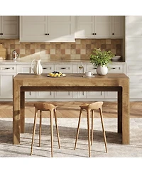 Tribesigns 63" Long Bar Table, Counter Height Pub Dining Table for 4-6, Modern Home Bar Unit