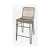 Jofran Weaver Hairpin Modern Global Rattan Counter Barstool (Set of 2)