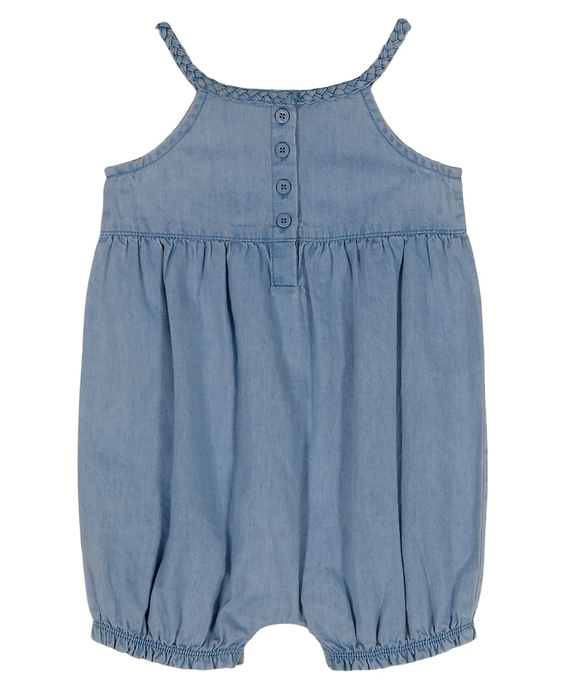 Calvin Klein Baby Girls' Embroidered Eyelet Sleeveless Romper