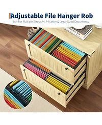 gaomon Farmhouse File Cabinets with 2 Drawers,30 in File Cabinets with Hanging File Folders for A4/Letter/Legal Size Documents