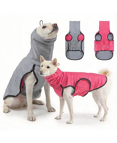 Aronkl Reversible Dog Anxiety Vest with Hood for Calming Support