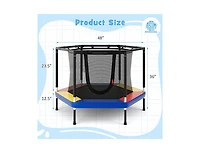 Hongge Small Toddler Recreational Trampoline with Safety Enclosure Net-Colorful