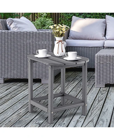 sumyeg Outdoor Weather Resistant Side Table for Patio and Garden