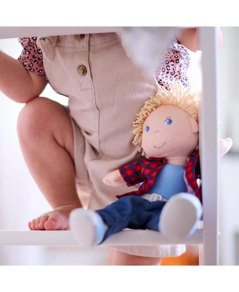 Haba Nick 12" Soft Boy Doll with Blonde Hair and Embroidered Face