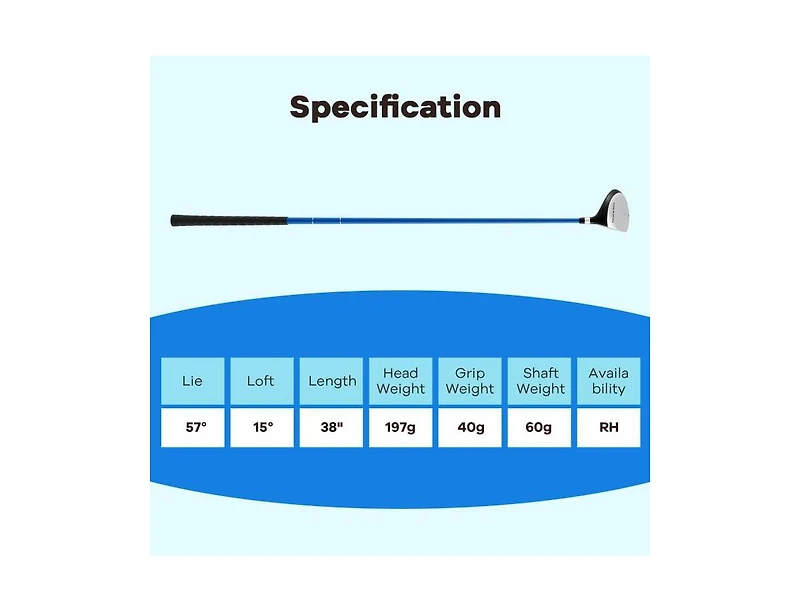 Hongge 38 Inch Junior #3 Fairway Wood Golf Club with Fiberglass Shaft for Kids 11-14