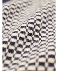 Celtic & Co. Women's Micro Check Funnel Neck Sweater