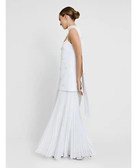 Six Stories Women's Embellished Pearl Strappy Maxi Dress