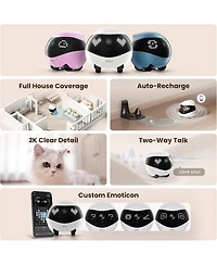 Enabot Ebo Air 2 Smart Companion Robot with 2K Camera, Two-Way Audio & Night Vision