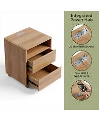 Rainsken Solid Wood Nightstand