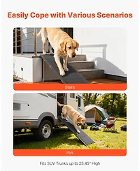 Cozito 71" Folding Dog Ramp 20" Wide, Non-Slip Surface, Supports up to 250 lbs