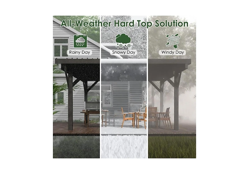 Aecojoy Wooden Gazebo Pavilion Carport