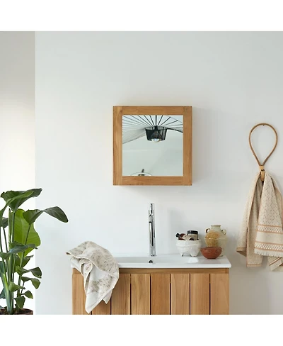 Tikamoon Jill 43 Wooden Bathroom Cabinet in Teak