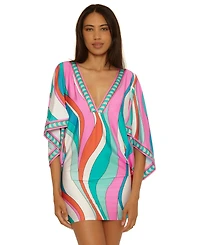 Trina Turk Women's Pull-On V-Neck Tunic Swim Dress