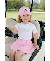 Bits & Bows Girls Little/Big Dog in Golf Cart Bow Baseball Hat