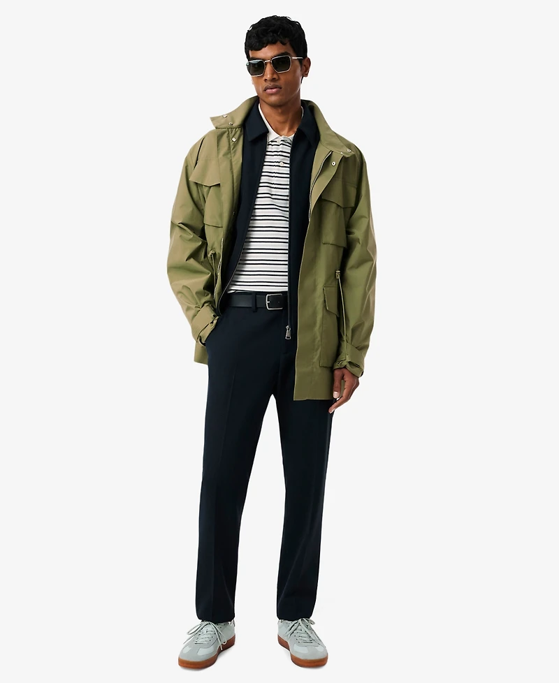 Lacoste Men's Classic Fit Striped Pique Polo Shirt