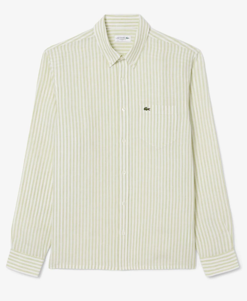 Lacoste Men's Regular-Fit Striped Long-Sleeve Shirt