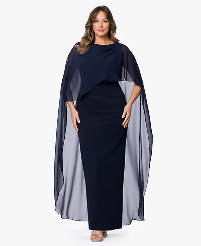 Xscape Plus Crew Neck Sheath Gown