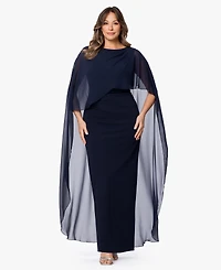 Xscape Plus Crew Neck Sheath Gown