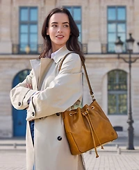 Patricia Nash Belamy Glazed Small Drawstring Bucket Bag