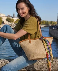 Patricia Nash Marconia French Hydrangeas Scarf Small Tote Bag