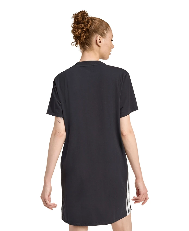 adidas Women's 3-Stripes Crewneck T-Shirt Dress