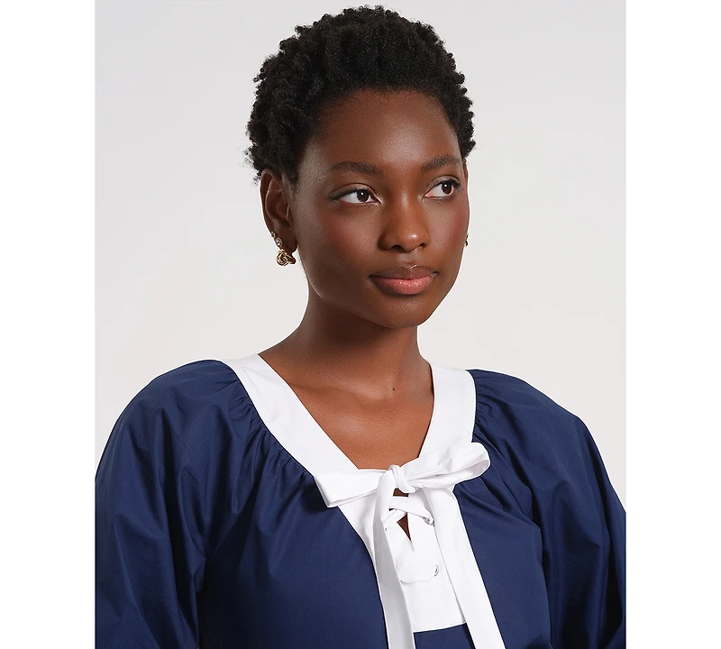 Isaac Mizrahi Women's Long-Sleeve Tiered Midi Dress