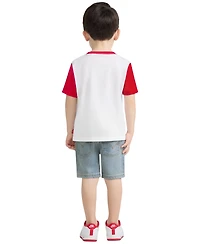 Levi's Toddler Boys' 2T-4T Fry Guy Tee & Denim Shorts Set