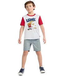 Levi's Boys' 4-7 Fry Guy Tee & Denim Shorts Set