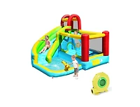 Mecale 6-in-1 Inflatable Bounce House with Climbing Wall & Basketball Hoop, Blower Included