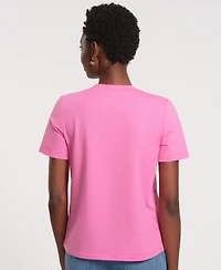 Isaac Mizrahi Women's Short-Sleeve Embellished T-Shirt