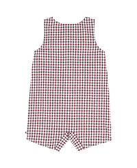 Tommy Hilfiger Baby Boys' Seersucker Check Sunsuit and Bucket Hat, 2-Piece Set