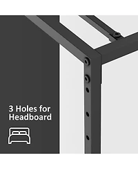 gaomon Twin Metal Platform Bed Frame with Storage Steel Slats No Box Spring Mattress Foundation Easy To Assemble