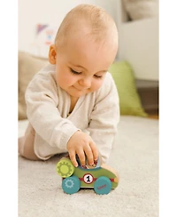 Bababoo and Friends Lion Bababoo Racecar Wooden Push Along My First Car Toy