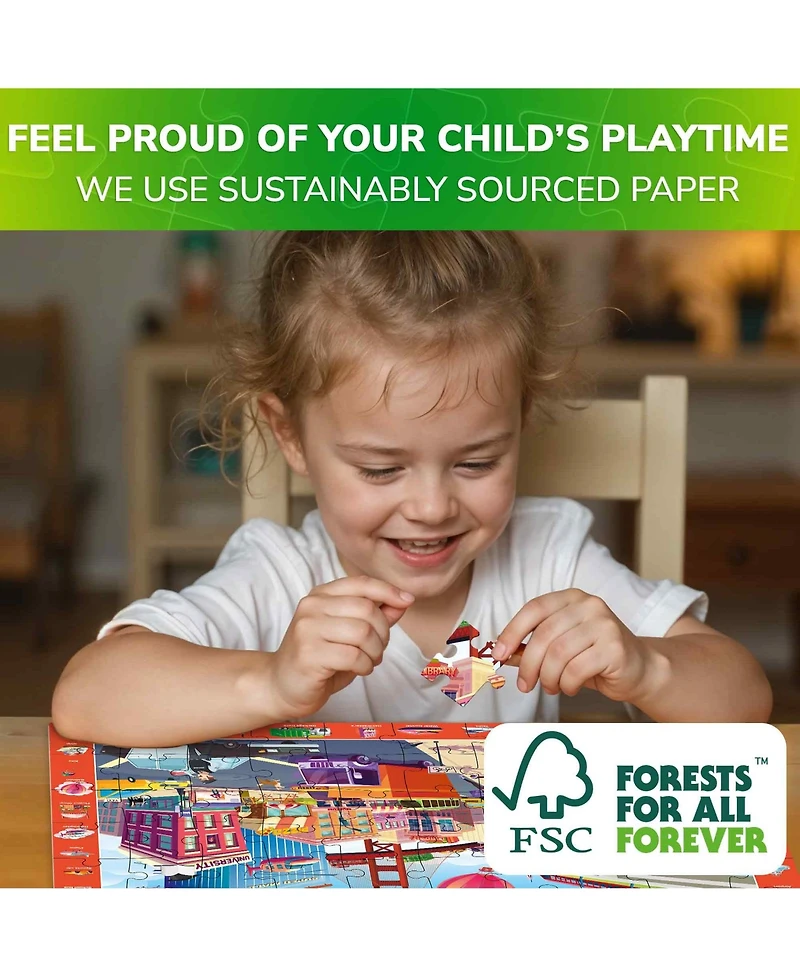 Quokka 4 x 60 Pieces Puzzles for Kids Ages 4-6 - Educational Search & Find Toy