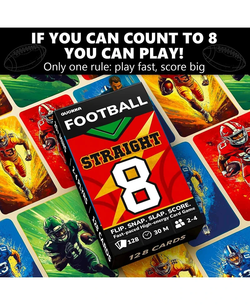 Quokka Fast-Paced Card Game for Kids & Adults – 128 Cards Easy Rules 2-8 Players Ages 8+ Perfect Family Games Night, Travel and Parties