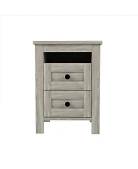 Streamdale Furniture 3-Piece Queen Farmhouse Bed Set w/ Storage Headboard, Nightstand & Dresser