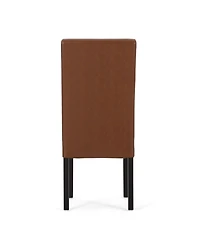 Streamdale Furniture Upholstered Armless Dining Chairs with T-Stitch Design