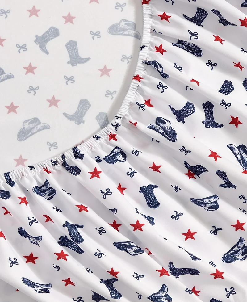 Wrangler Boots N Hats Bow Stars Microfiber 3-Pc. Sheet Set, Twin