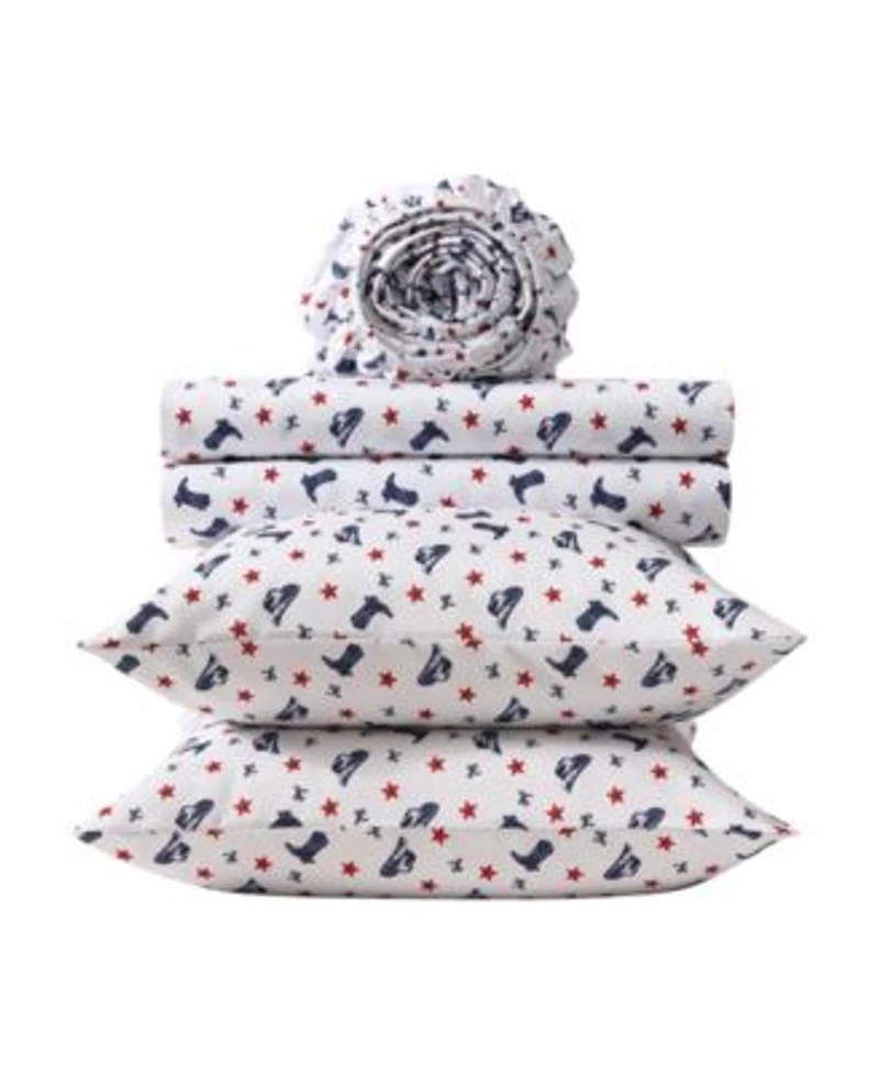 Wrangler Boots N Hats Bow Stars Microfiber Sheet Set