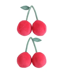 Betsey Johnson Cherry Pillow Novelty Decorative Pillow, 14" X 14"