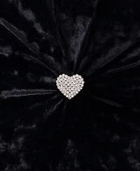 Betsey Johnson Velvet Heart Novelty Decorative Pillow, 18" X 18"