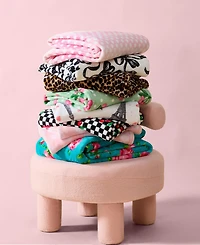 Betsey Johnson Etched Leopard Printed Plush Throw, 70" X 50"