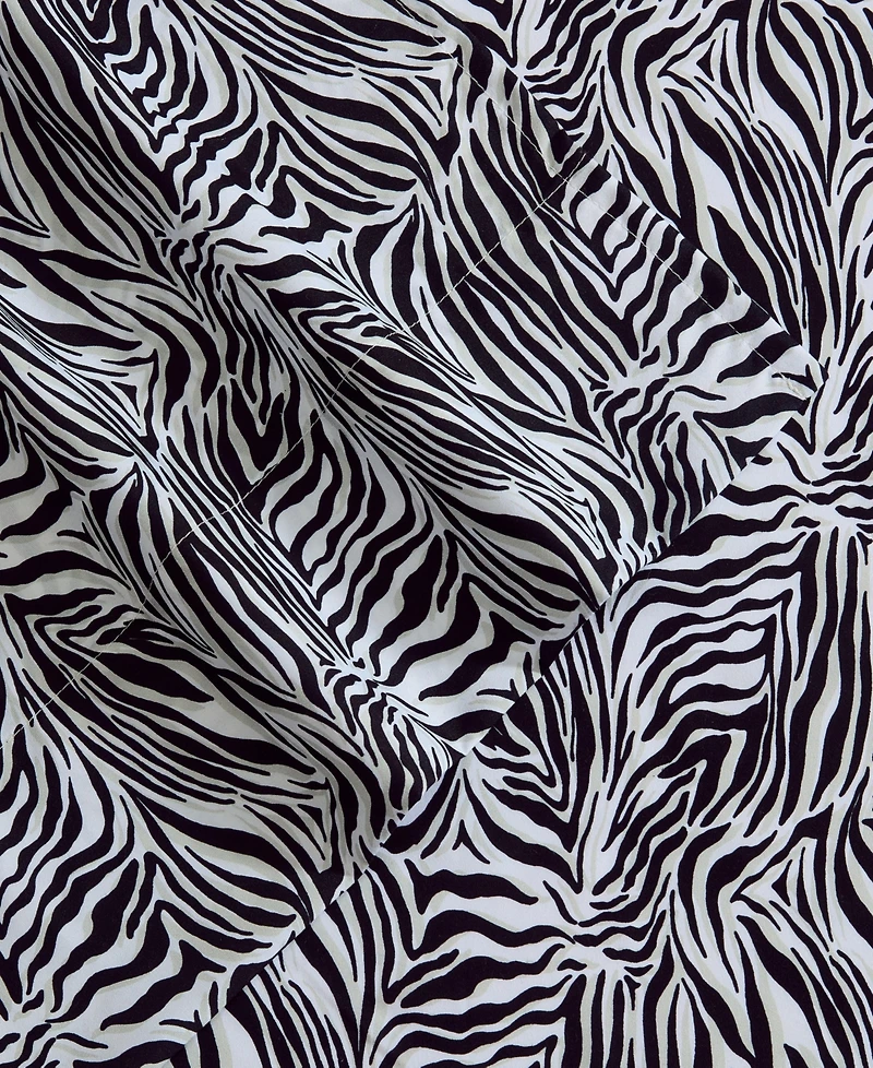 Betsey Johnson Wild Zebra Microfiber 3-Pc. Sheet Set