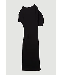 Karen Millen Women's Dropped Waist Asymmetric Maxi Dress