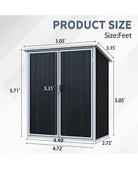 Streamdale Outdoor Storage Shed Waterproof Resin Cabinet with Lockable Doors