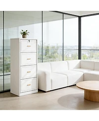 Rainsken 4-Drawer File Cabinet with Lock