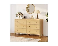 gaomon Wide 6 Drawer Dresser for Bedroom, Wooden Chest of Drawers with Large Storage & Metal Handles
