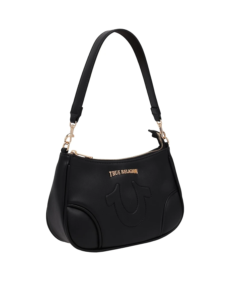 True Religion Women's Trapunto Logo Shoulder Bag